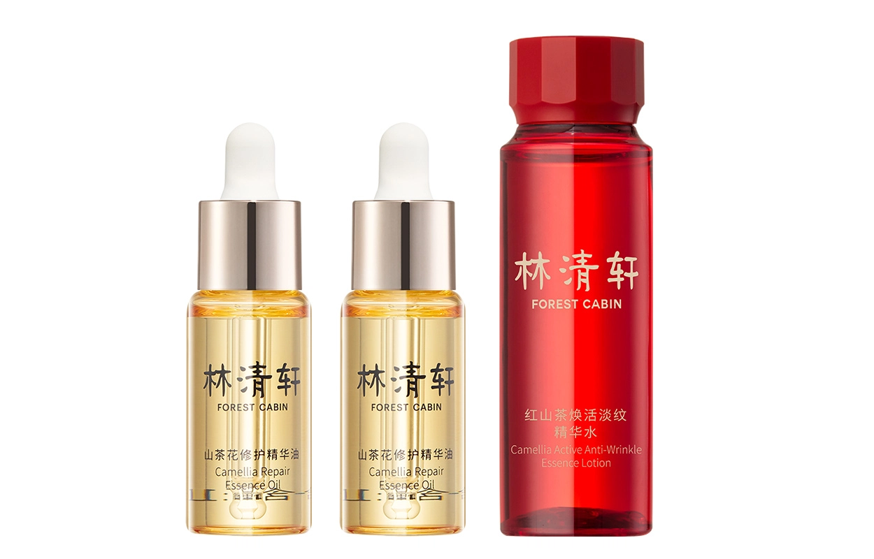 林清轩 山茶花修护润肤油+红山茶淡纹焕活精华水组合装 补水旅行装