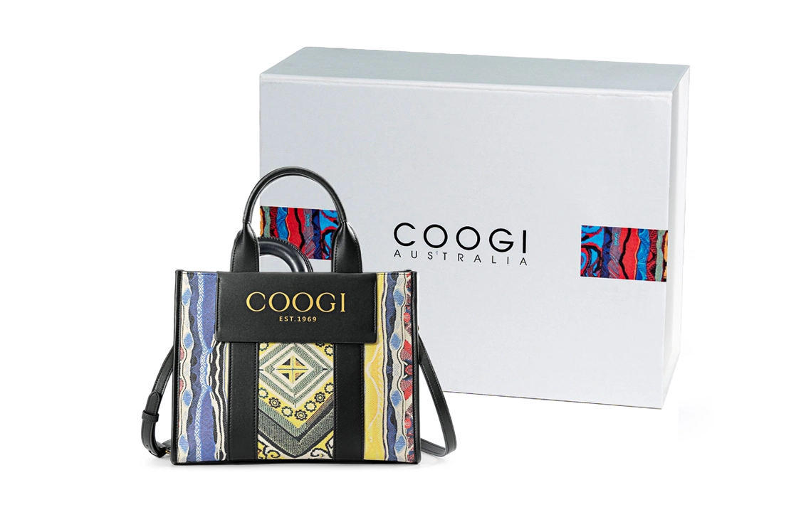 COOGI Sweater Pattern PU Tote