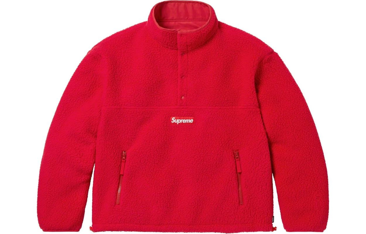 Supreme x Polartec FW23 WEEK15 SHEARLING REVERSIBLE PULLOVER