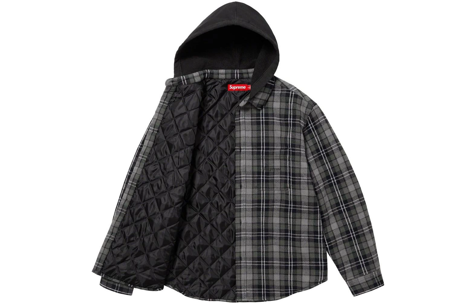 Supreme FW23 FW23 WEEK15 TARTAN FLANNEL HOODED SHIRT