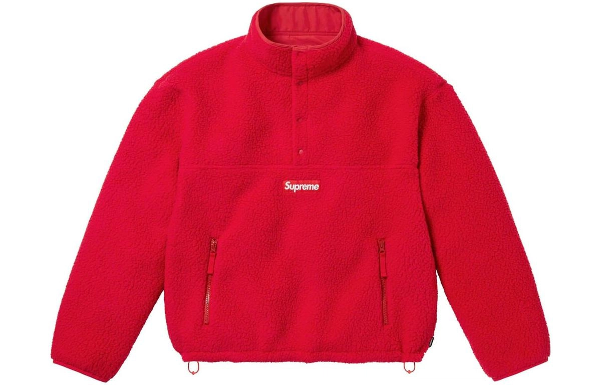 Supreme x Polartec FW23 WEEK15 SHEARLING REVERSIBLE PULLOVER