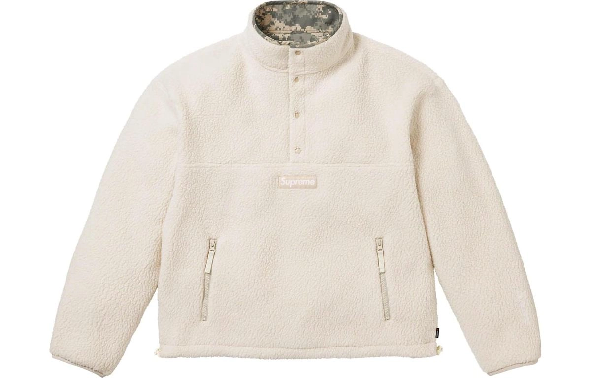 Supreme x Polartec FW23 WEEK15 SHEARLING REVERSIBLE PULLOVER