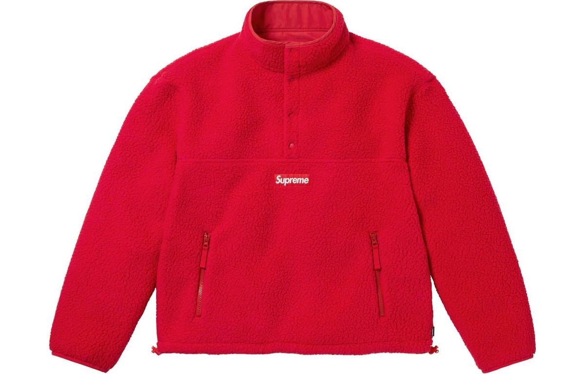 Supreme x Polartec FW23 WEEK15 SHEARLING REVERSIBLE PULLOVER