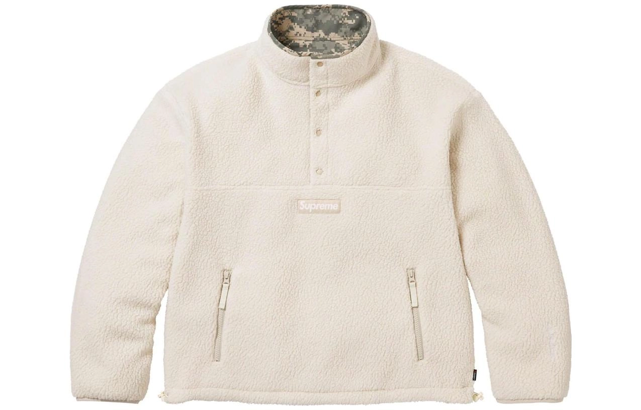 Supreme x Polartec FW23 WEEK15 SHEARLING REVERSIBLE PULLOVER