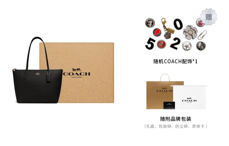 COACH Zip Top Tote 30 Tote