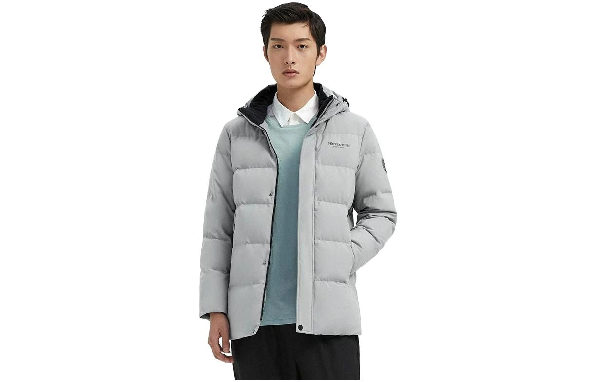 波司登 纯色连帽短款加厚羽绒服 男款