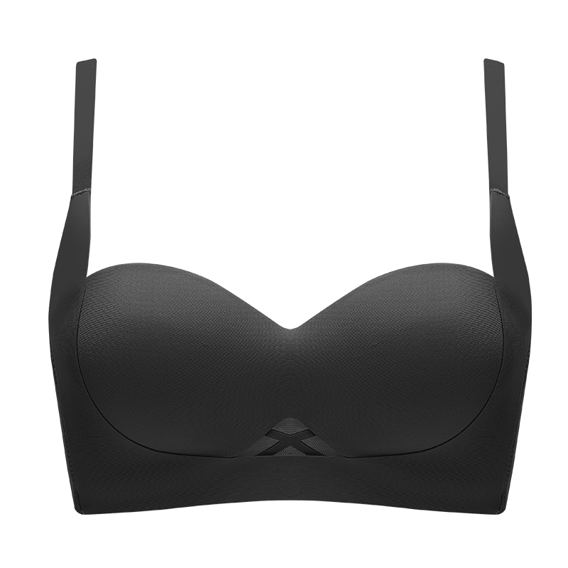 多情猫 纯色无痕聚拢防下垂收副乳半杯文胸 女款 芭乐粉