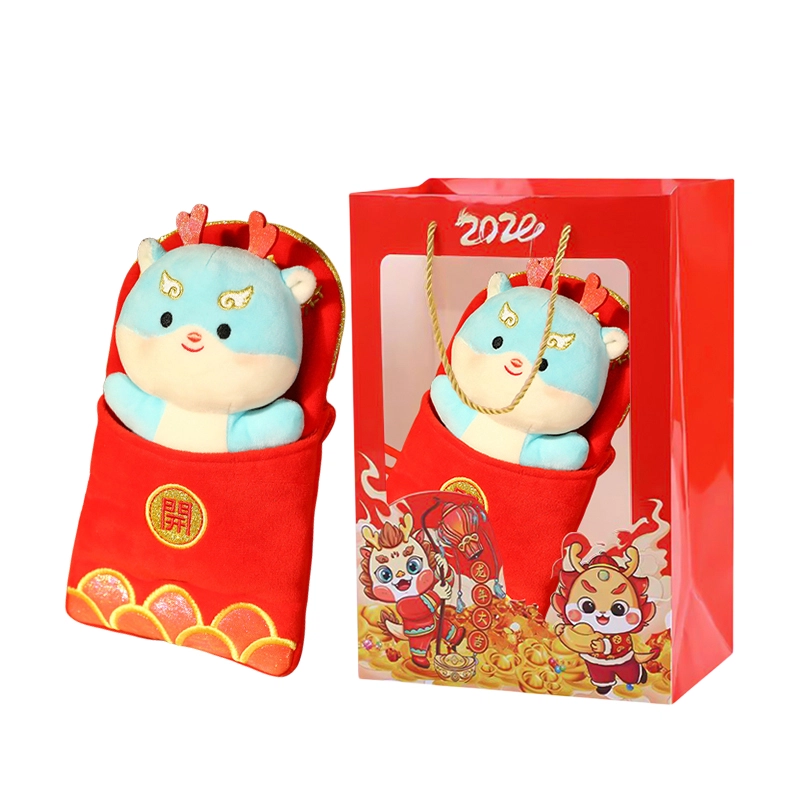 卡威 新年压岁包 龙年大吉大利 创意 玩偶 毛绒公仔
