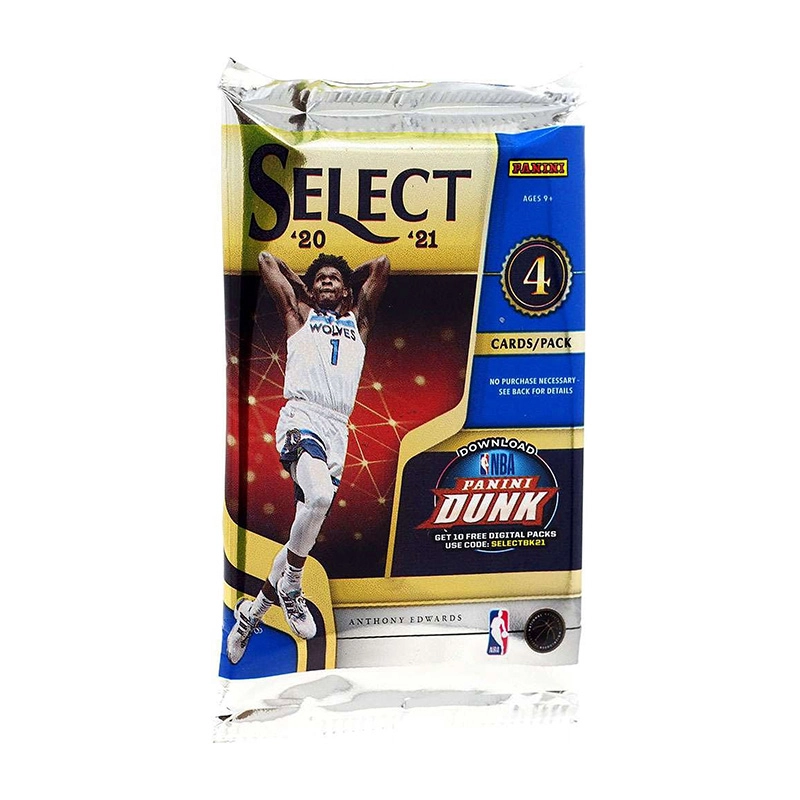 NBA Panini 2020-21 Select Basketball Trading Card BLASTER Pack (4 Cards)