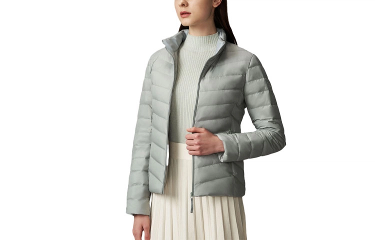 波司登 纯色拉链立领薄款长袖羽绒服 男女同款
