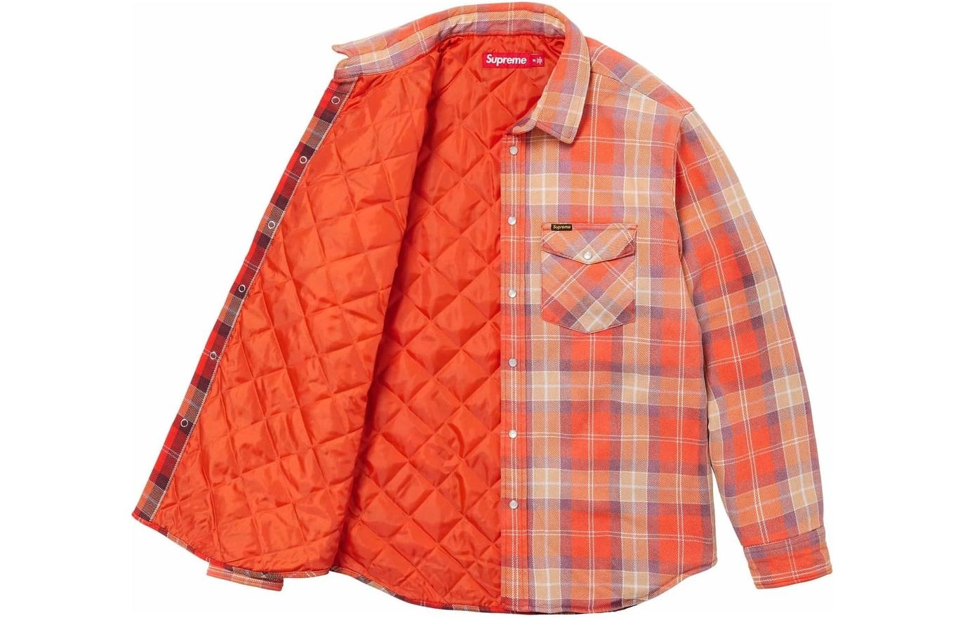 Supreme SS24 WEEK1 QUILTED FLANNEL SNAP SHIRT