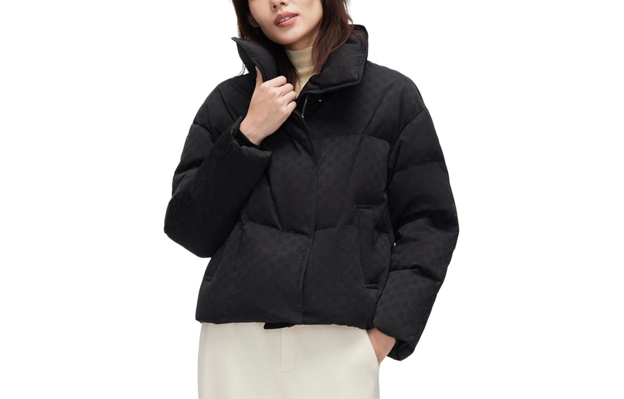 波司登 纯色翻领直筒拉链长袖羽绒服 女款