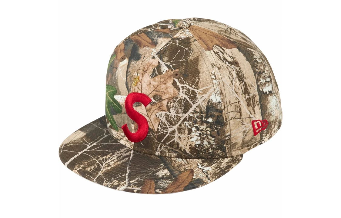 Supreme SS24 WEEK 1 GOLD CROSS S LOGO NEW ERA