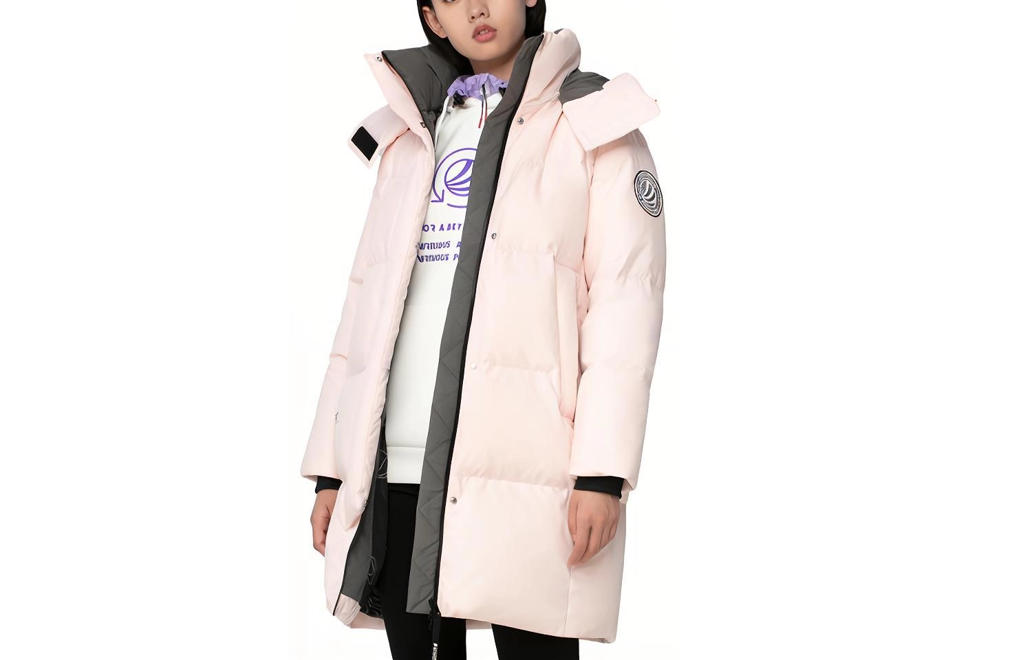 波司登 可脱卸帽直筒加厚长袖羽绒服 女款