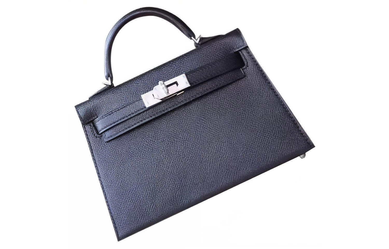 HERMES Mini Kelly Epsom Noir