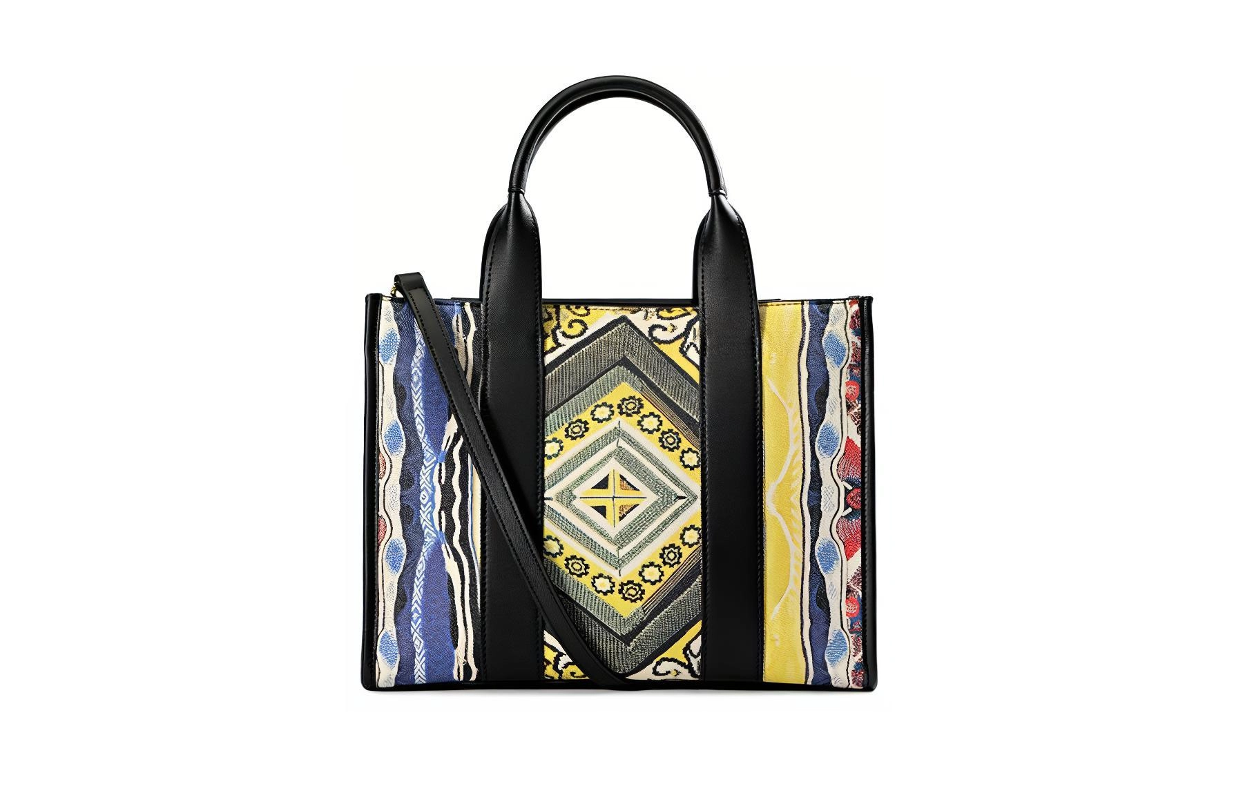 COOGI Sweater Pattern PU Tote