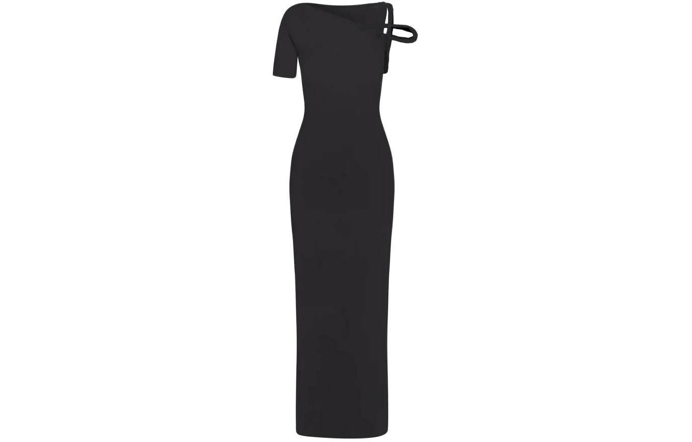 Khy DROP 004 Mesh Stretch Twist Maxi Dress Black