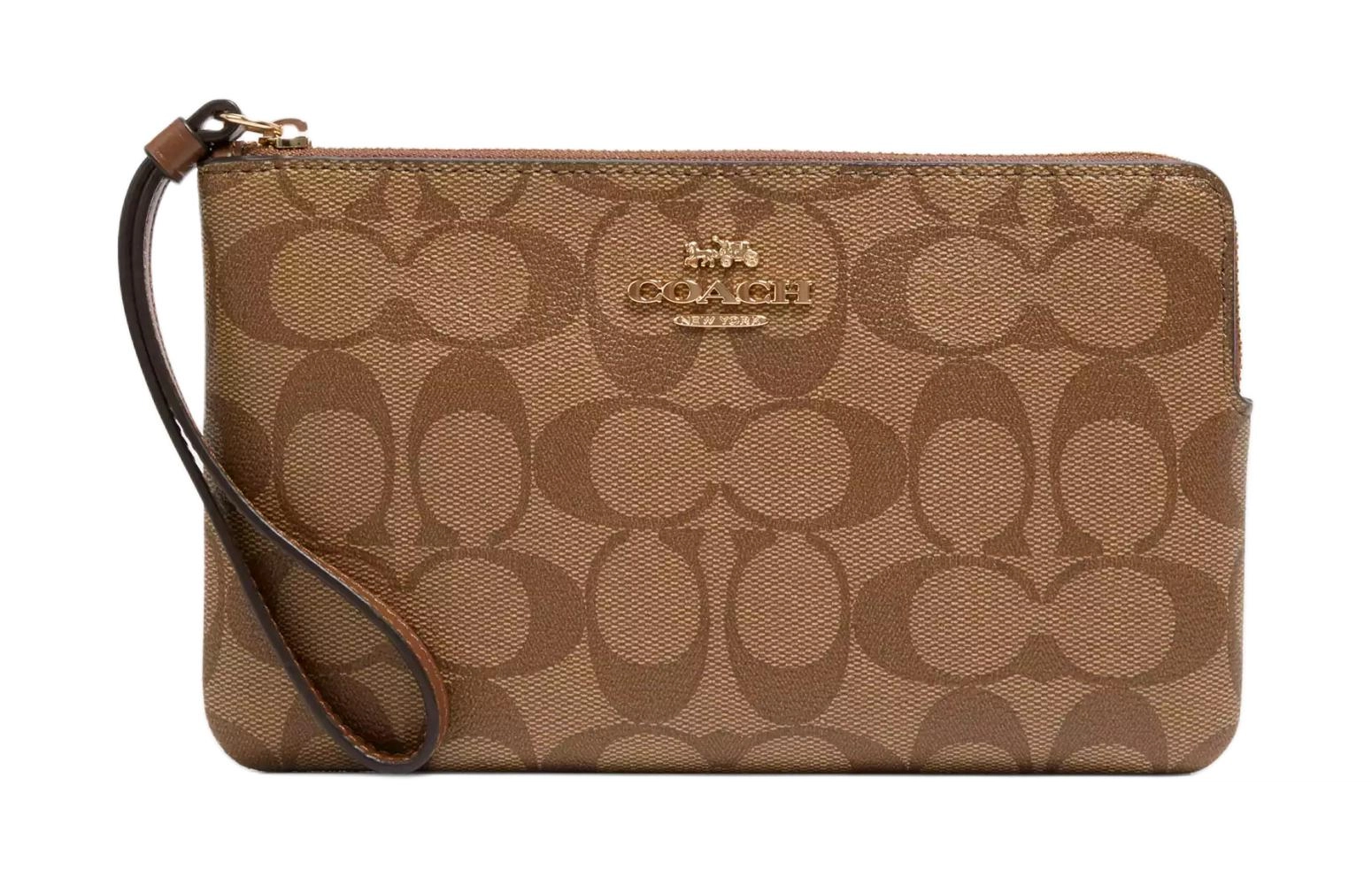 COACH Corner Zip Wristle 20 Logo