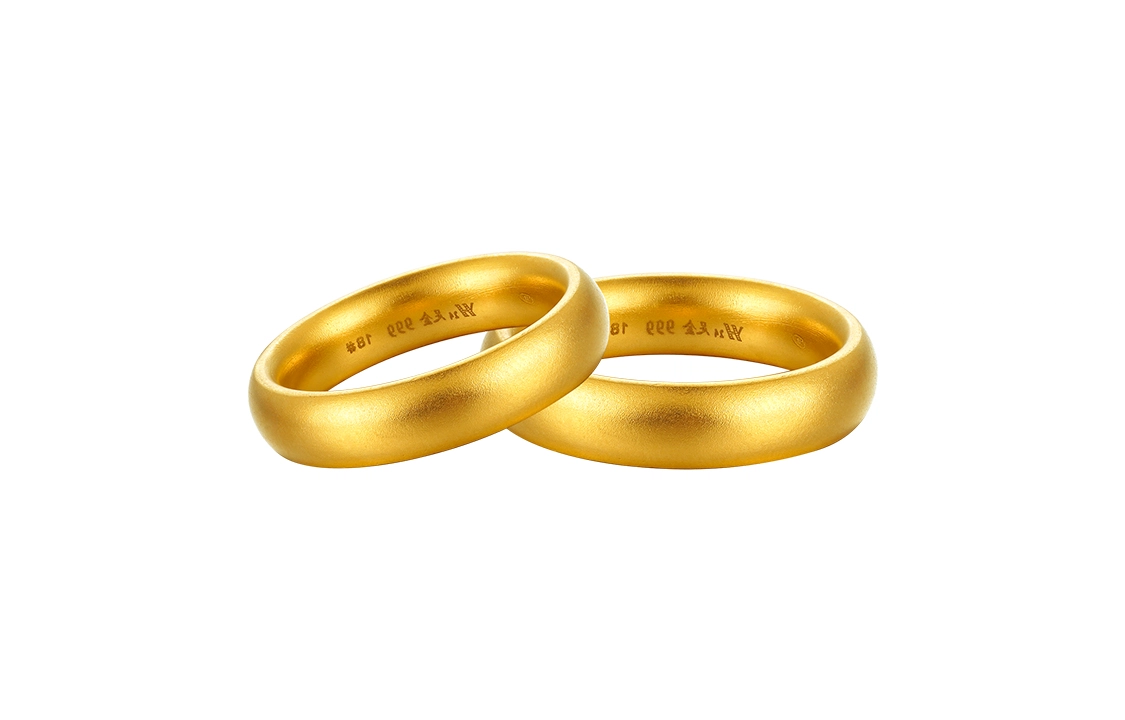 周六福 古法黄金传承求婚结婚对戒 足金 按克计价 戒指 男女同款情侣款