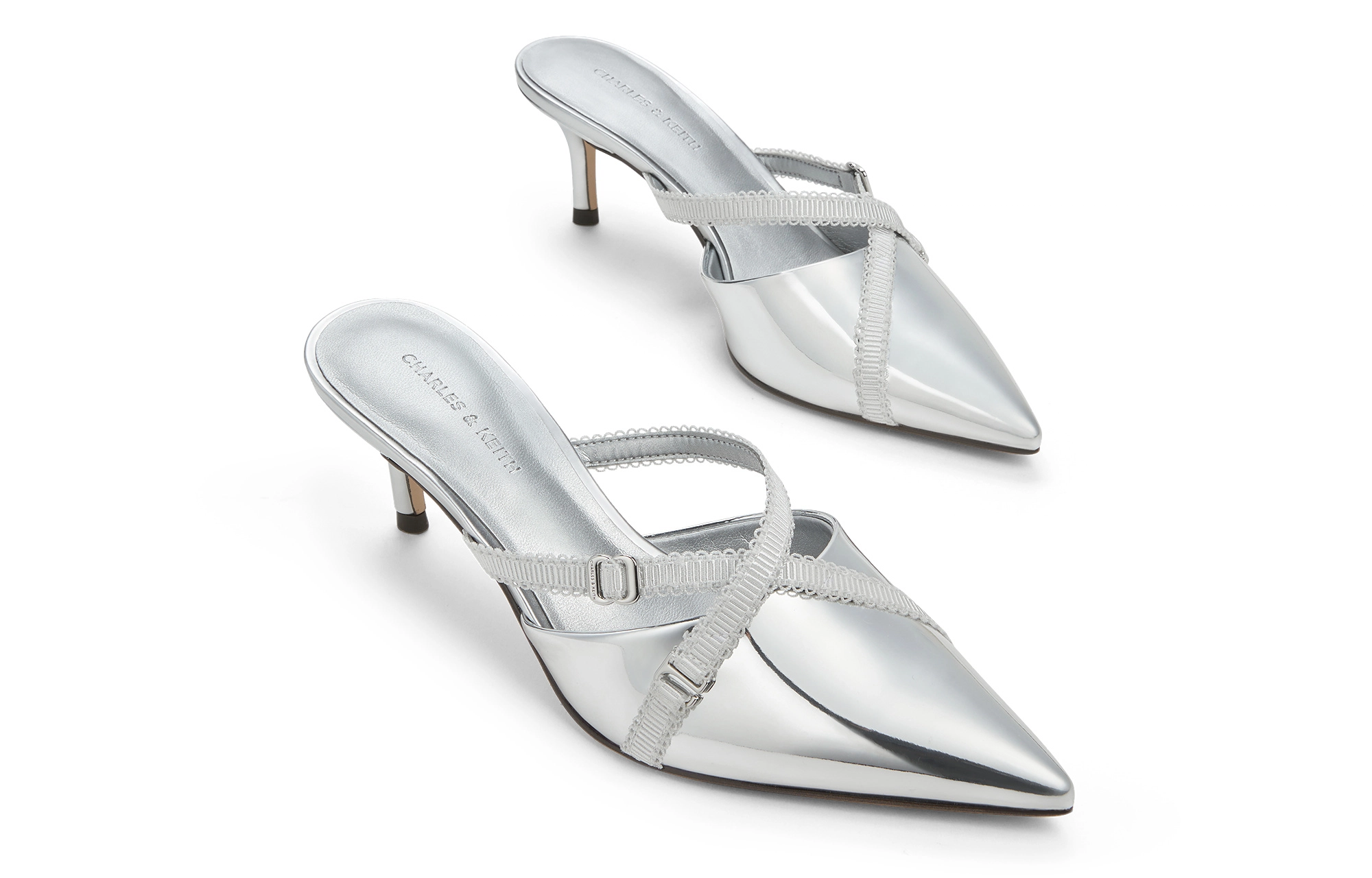 CHARLESKEITH ck 6.3cm SilverNudeBlack