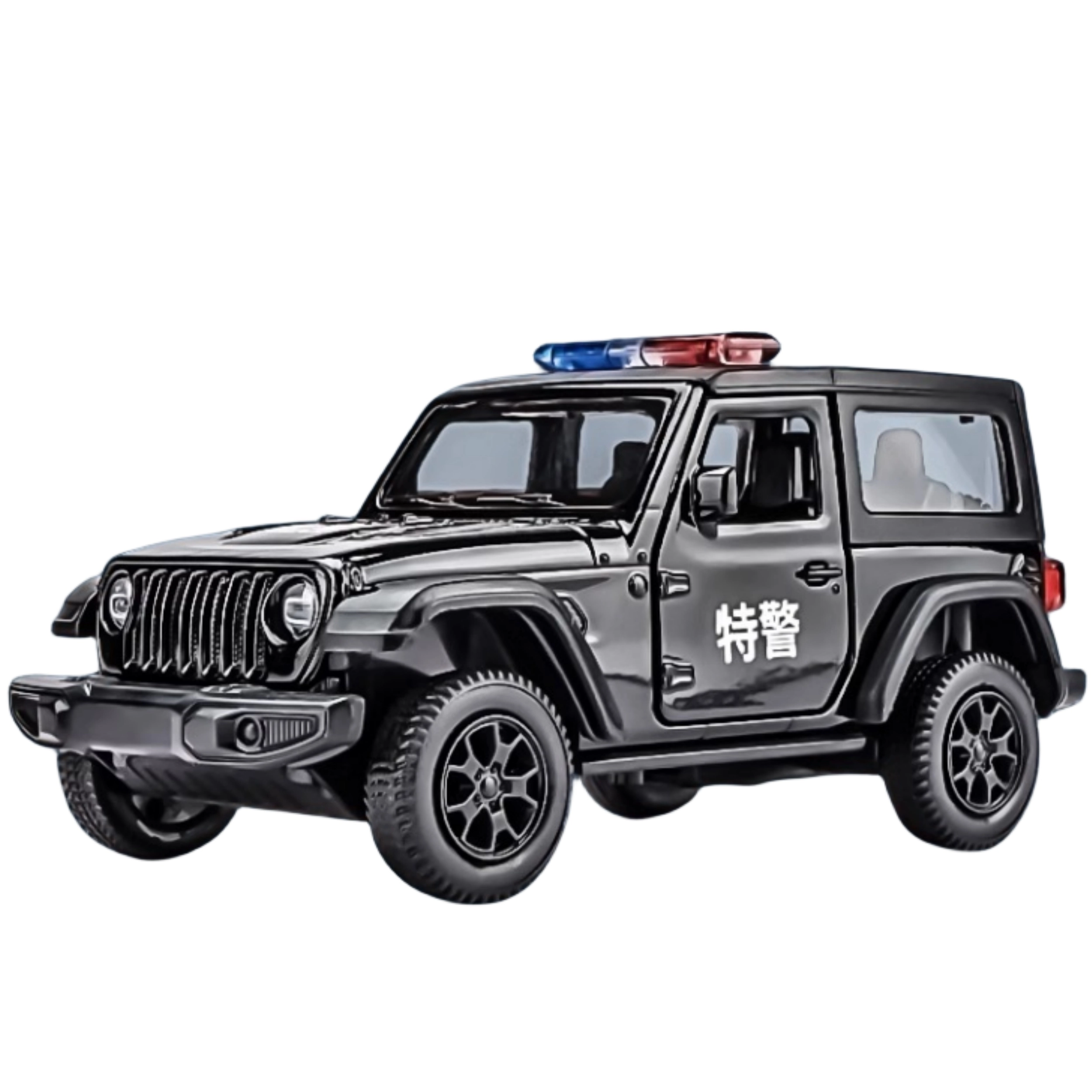 卡威 玩具警车 合金小汽车玩具车 越野车回力警察车 成品模型