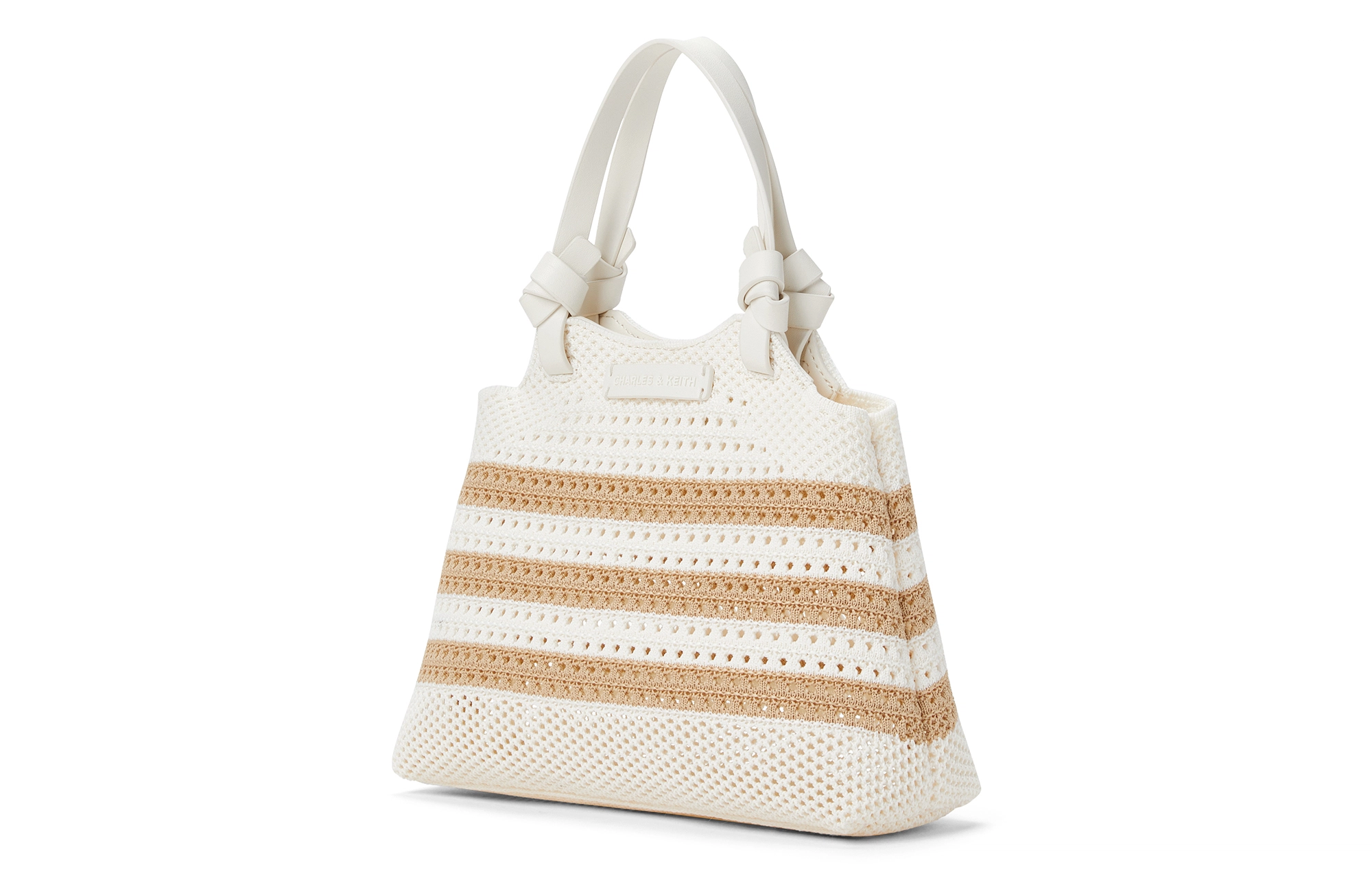 CHARLESKEITH PU ckTote WhiteMultiSand