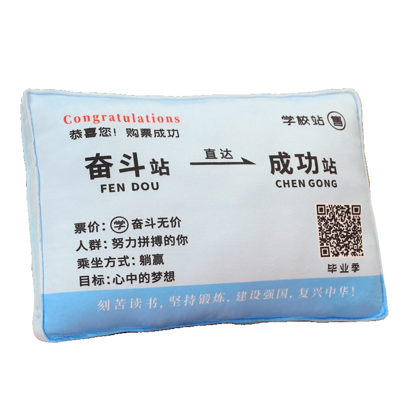 安之静雅 睡觉抱枕励志加油金榜题名 玩偶周边