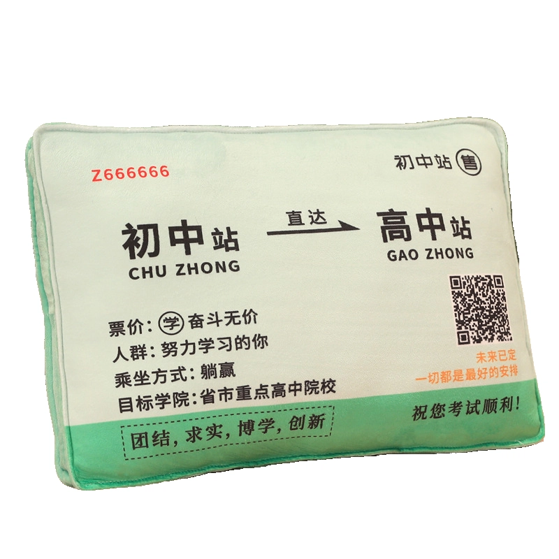 安之静雅 睡觉抱枕励志加油金榜题名 玩偶周边