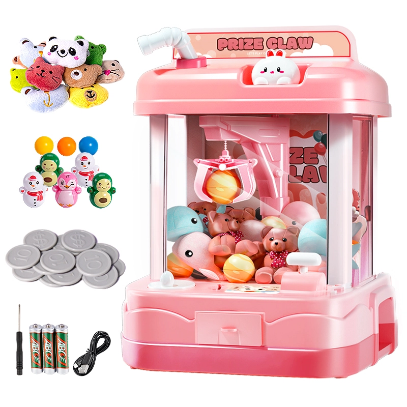 贝杰斯 小熊兔子抓夹娃娃机小型家用 智能玩具 儿童扭蛋机 大号玩具