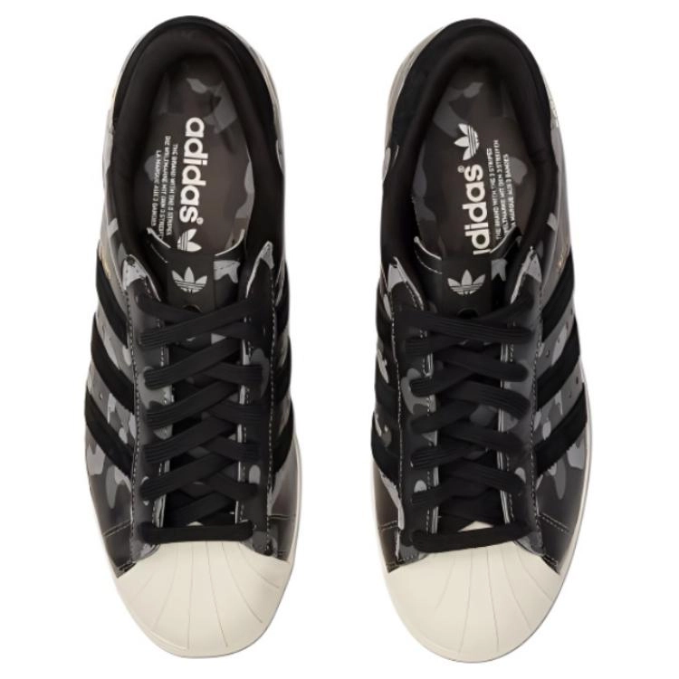 UNDEFEATED x A BATHING APE x adidas originals Superstar 80s Black Camo