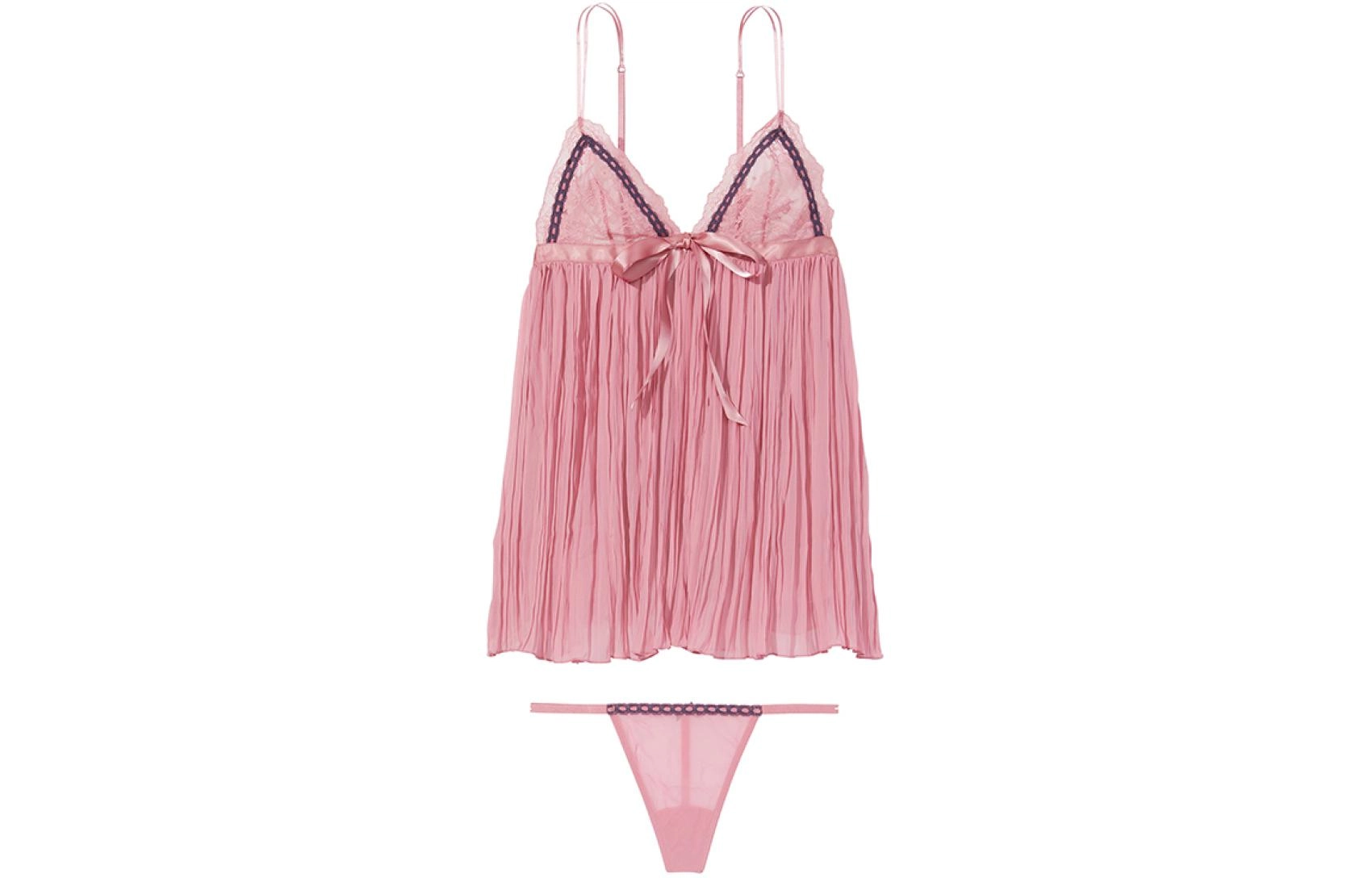 Victoria's Secret PINK VERY SEXY Lacebowstrapsexybabynightgowndd