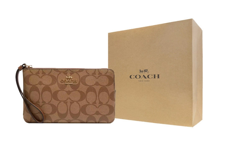 COACH Corner Zip Wristle 20 Logo