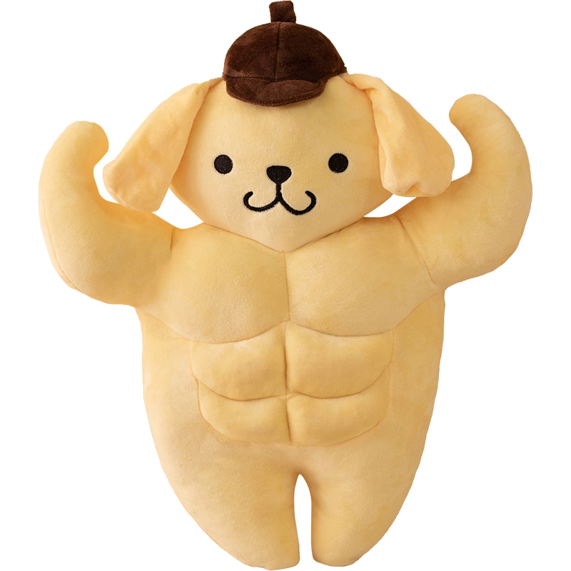 润灿 肌肉布丁狗 胸肌腹肌 玩偶 毛绒公仔