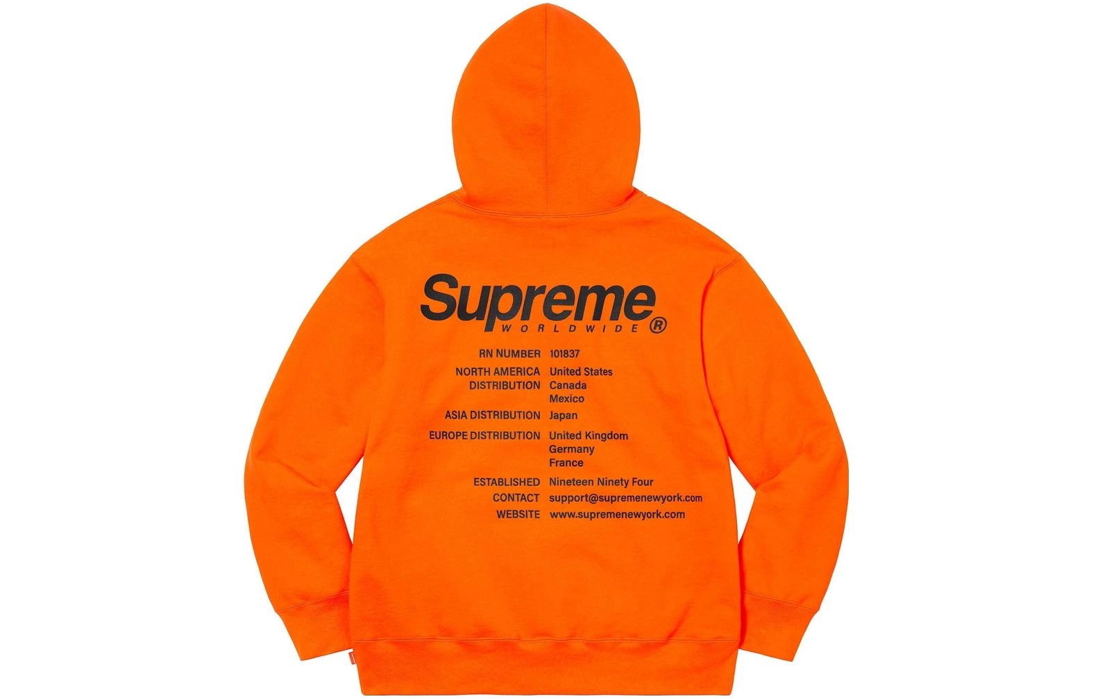 Supreme SS23 Week 4 WORLDWIDE HOODED SWEATSHIRT Logo