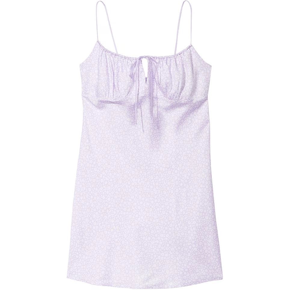 Victoria's Secret PINK PINK TENCEL SLIP DRESSPastel Lilac Ditsy Floral
