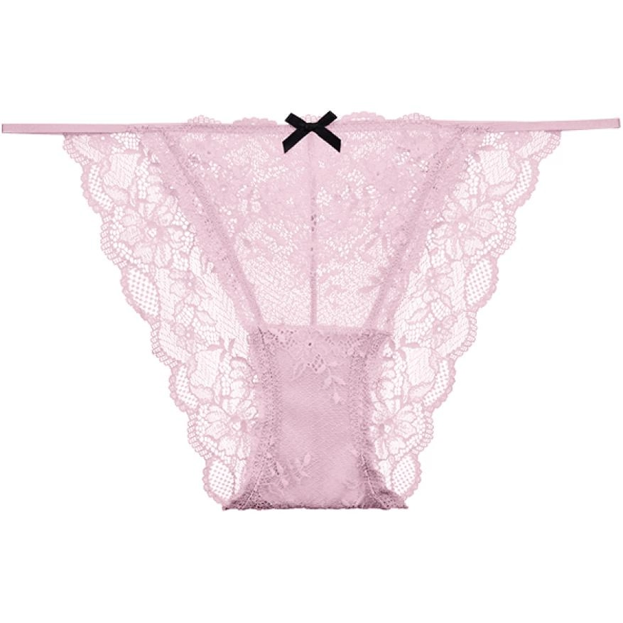 Victoria's Secret PINK Floral lace overlay with fine ribbon bikiniTF 1