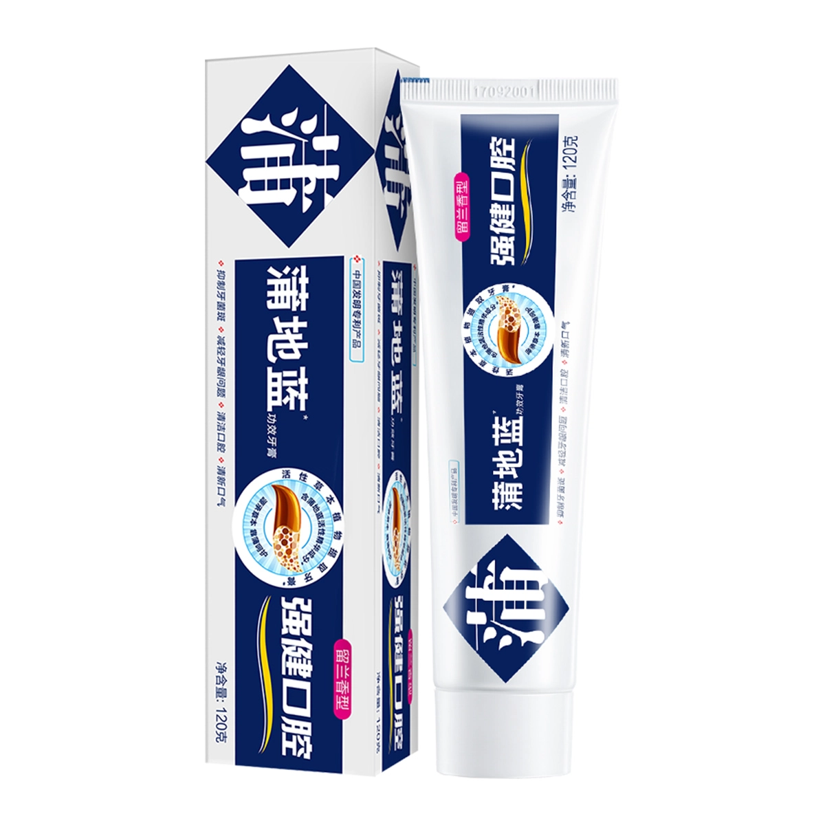 蒲地蓝强健口腔牙膏薄荷味留兰味清洁牙齿减轻牙龈问题清新口气男女通用