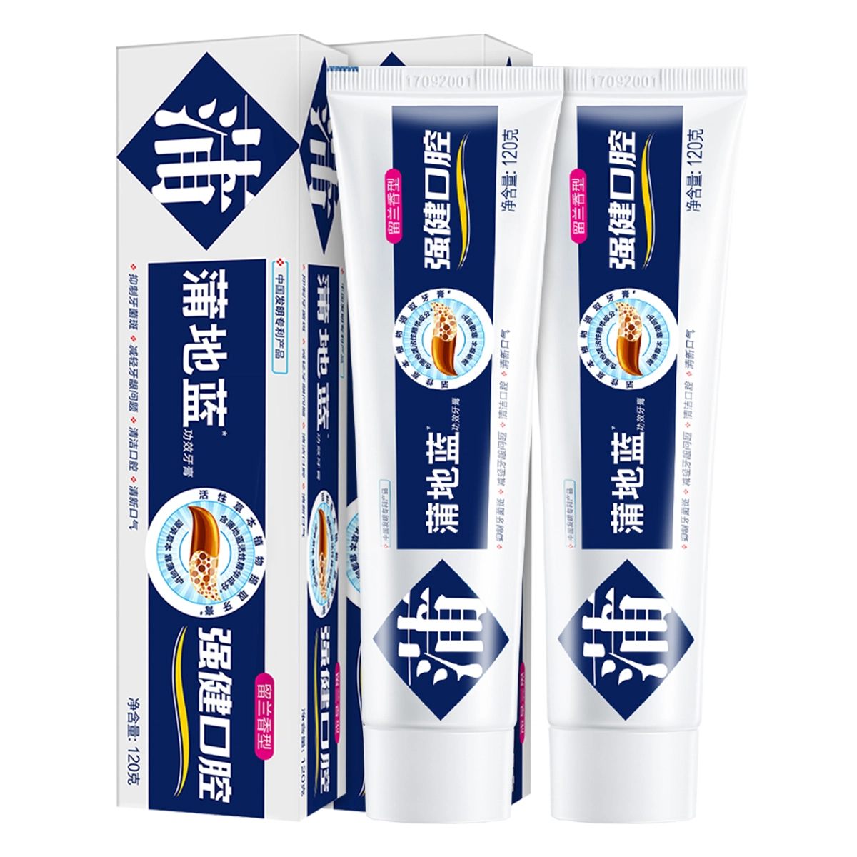 蒲地蓝强健口腔牙膏薄荷味留兰味清洁牙齿减轻牙龈问题清新口气男女通用