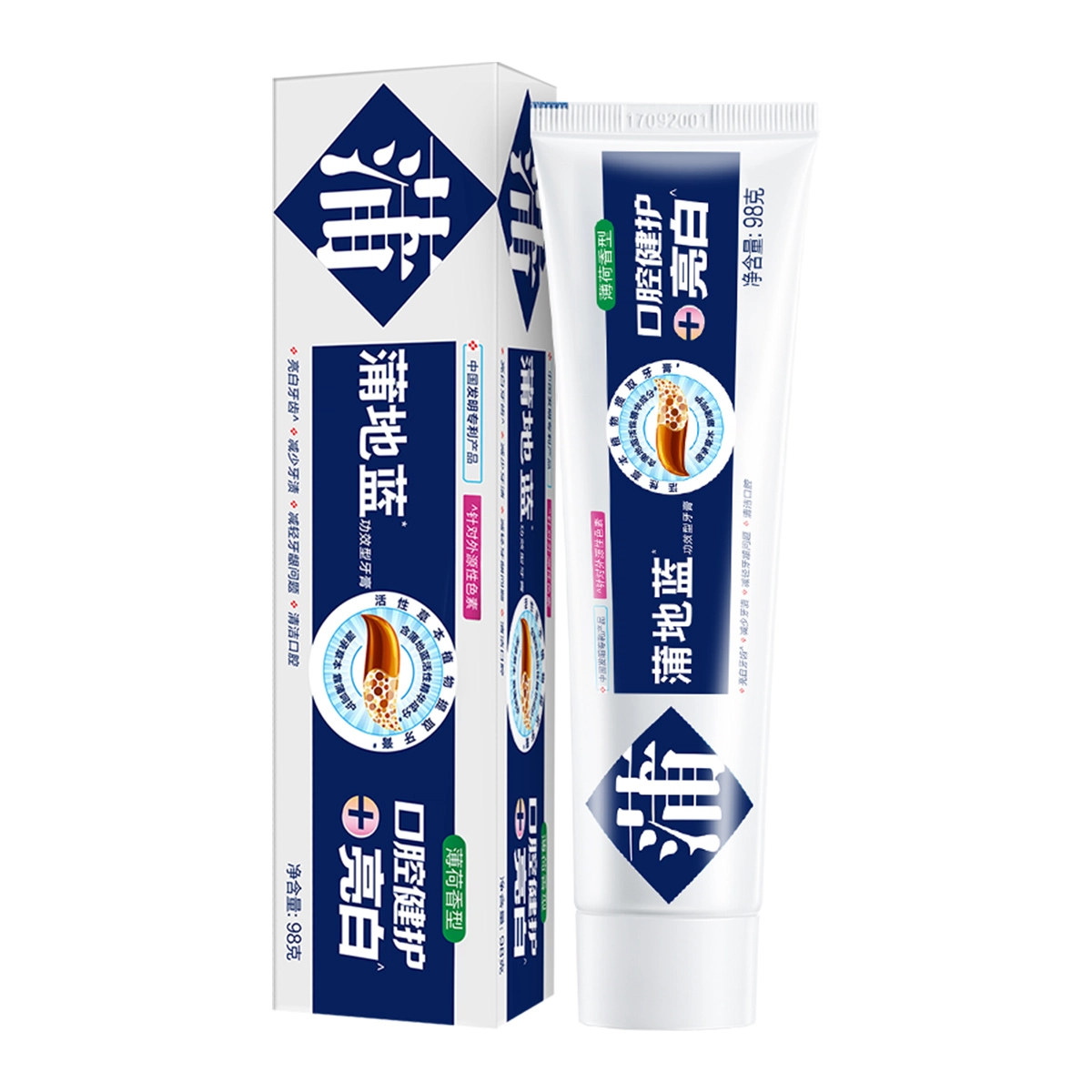蒲地蓝亮白牙膏薄荷味留兰味重焕美牙减少牙渍沉淀