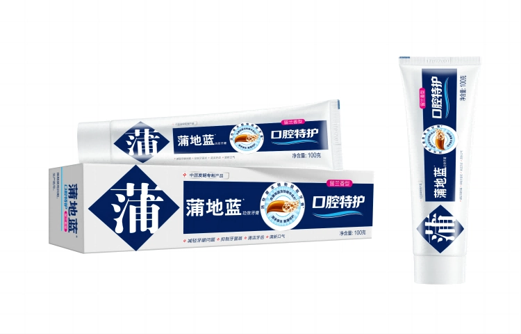 蒲地蓝口腔特护牙膏留兰味薄荷味减轻牙龈问题抑制牙菌斑清洁牙齿清新口气
