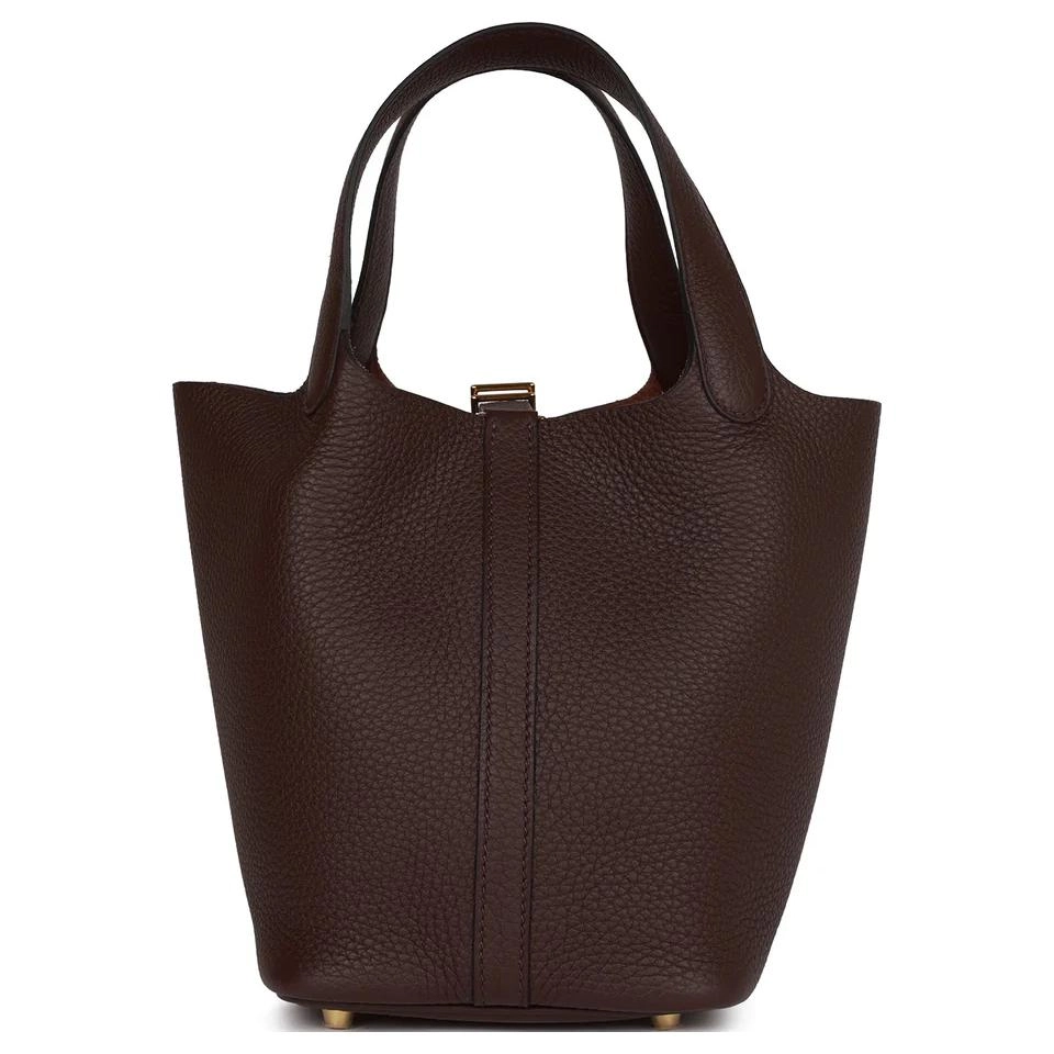 HERMES Picotin Lock 18 Clemence 3W Prunoir