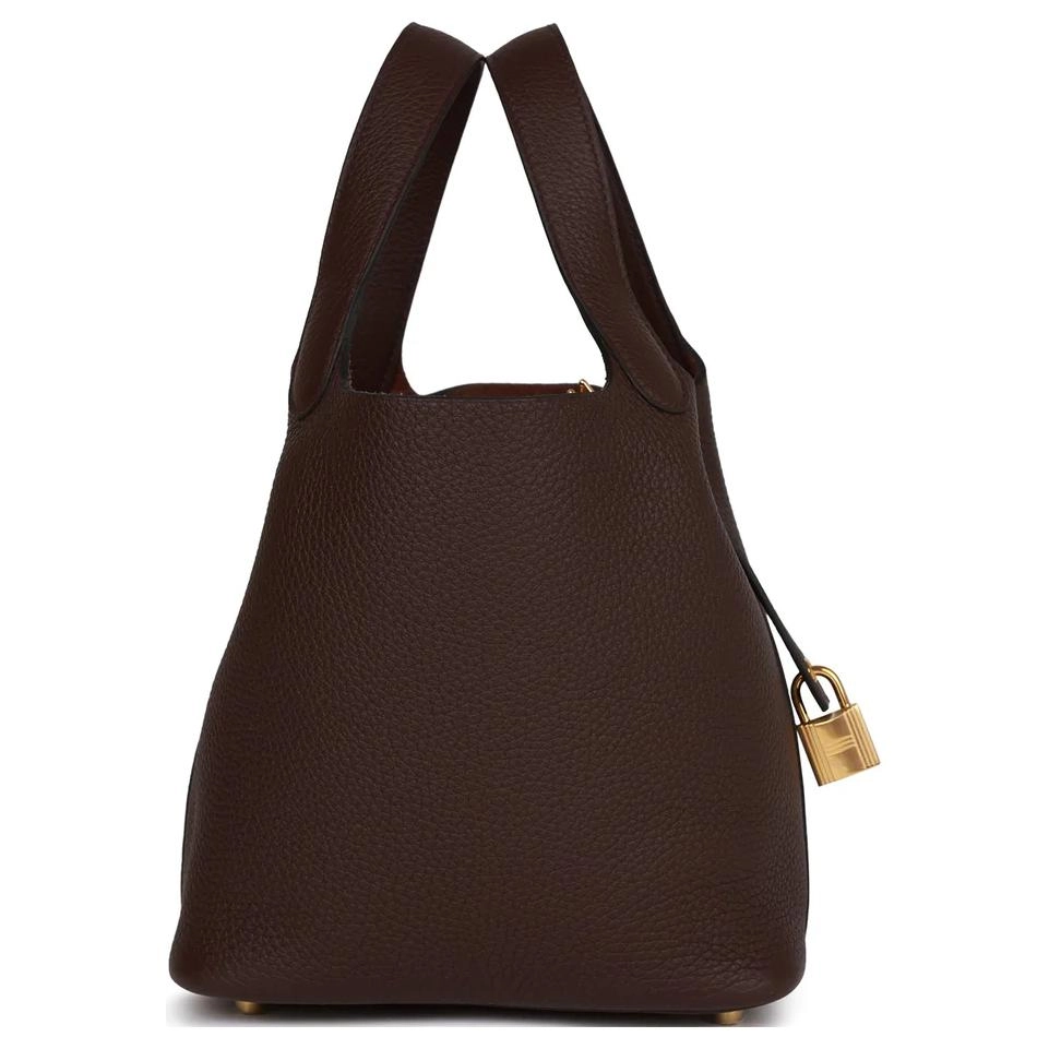 HERMES Picotin Lock 18 Clemence 3W Prunoir