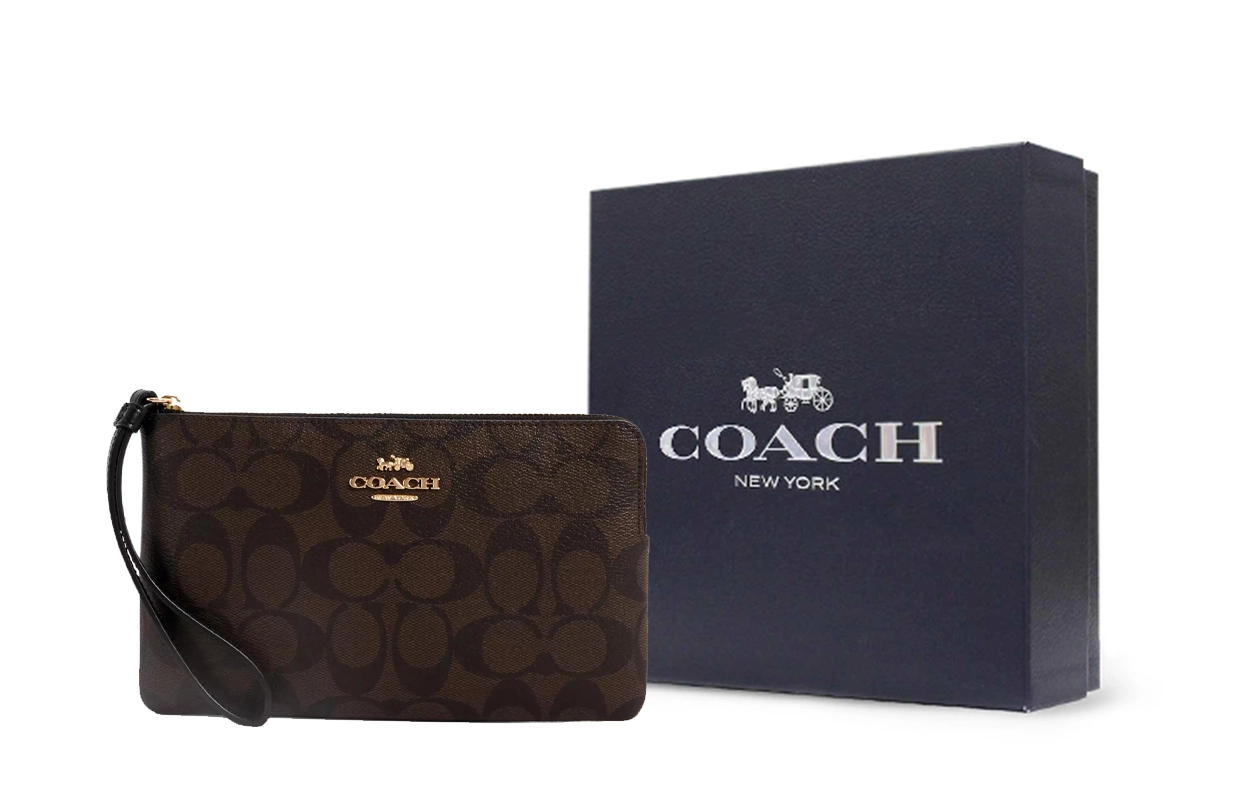COACH Corner Zip Wristle 20 Logo
