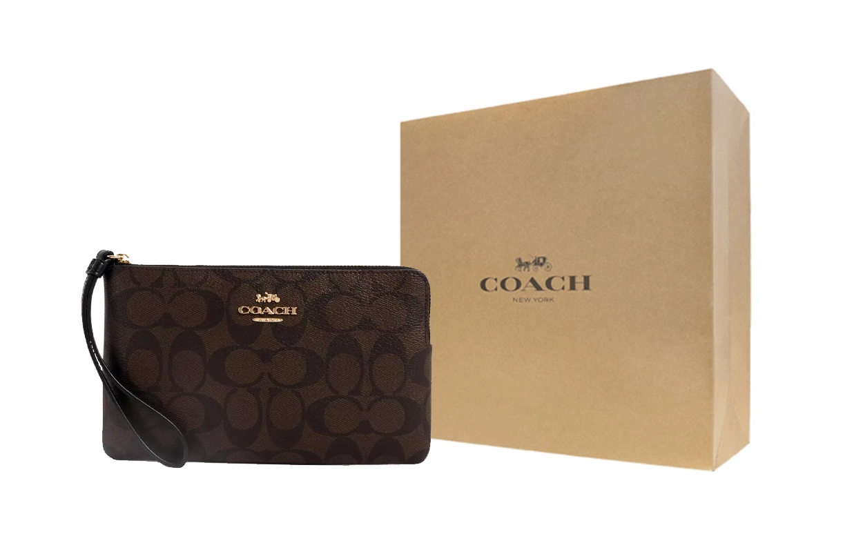 COACH Corner Zip Wristle 20 Logo
