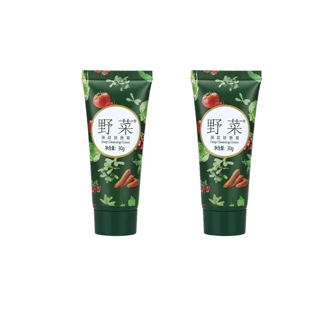 野菜 深层洁肤霜洁面 舒缓保湿滋润清爽补水 清新香味持续爽肤