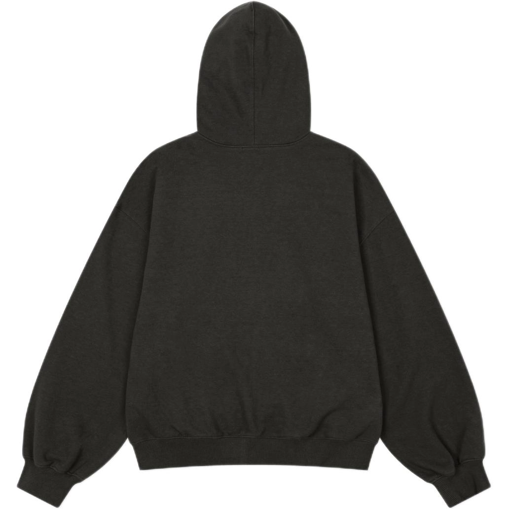 LOW CLASSIC Lc SOFT ZIP-UP HOODIE CHARCOAL