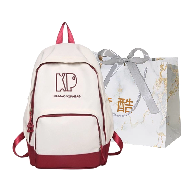 意酷 时尚潮流小众百搭高颜值大容量 尼龙初高中生大学生 双肩包 男女同款情侣款 多色