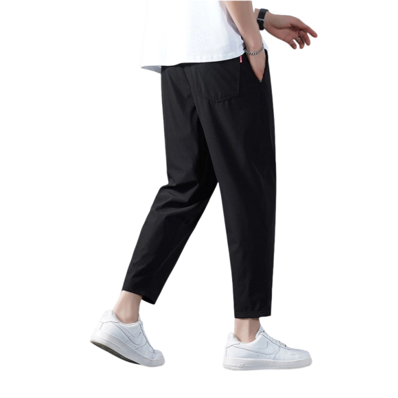 北极绒 薄款弹力垂感宽松束脚速干运动休闲裤 男款
