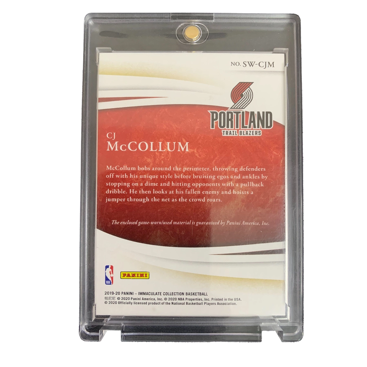 PANINI CJ 2019-20 Imm patch 1125