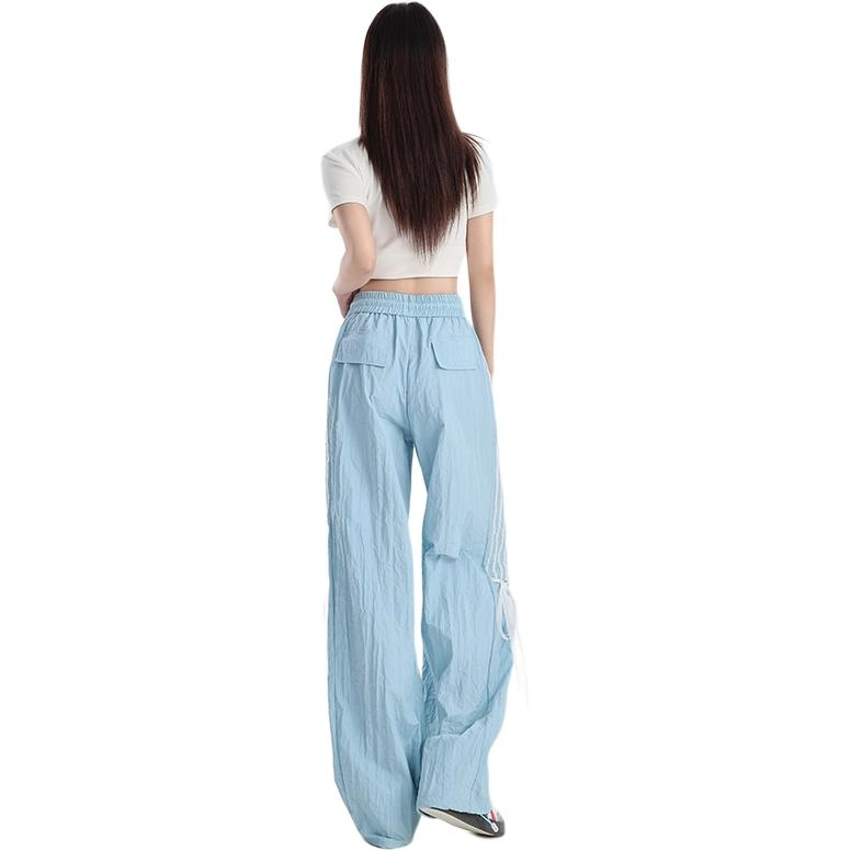 玫丝朵 美式阔腿蝴蝶结抽绳休闲裤 女款